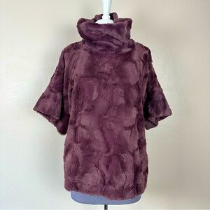 Ivy Jane Plum Faux Fur Popover Sz. S/M